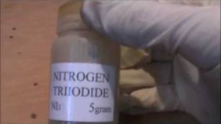 NITROGEN TRIIODIDE explosive demonstration [upl. by Sherwood690]