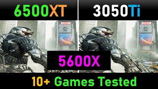 Budget AMD RX 6500XT VS Nvidia 3050Ti Benchmark with 5600x 10 Games Comparison RX vs RTX [upl. by Noah]