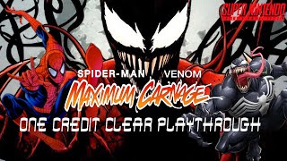 SpiderMan and Venom Maximum Carnage Super Nintendo  1CC Playthrough [upl. by Las]