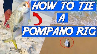 How to Tie a POMPANO RIG For Surf Fishing [upl. by Enomas]