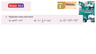 KSSM Matematik Tingkatan 3 Bab 1 indeks ringkaskan berikut mahir diri no1 cabaran dinamis buku teks [upl. by Atoel810]