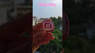 Instagram logo on chalk 😱 short trending instagram logo [upl. by Enahc]