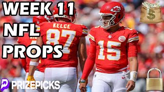 PRIZEPICKS NFL PICKS  WEEK 11  NFL PLAYER PROPS PICKS  NFL PROPS amp BETS TODAY [upl. by Ahsirkal]