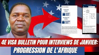 4e VISA BULLETIN POUR INTERVIEWS DE JANVIER PROGRESSION DE LAFRIQUE [upl. by Llehsad]