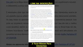 Os 3 Melhores Toca Discos da Audio Technica Para Iniciantes audiotechnica atlp60 atlp120 atlp3 [upl. by Longfellow557]