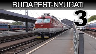 Vonatok BudapestNyugati pályaudvaron 3  Trains in BudapestWest railway station 3 [upl. by Atoel]