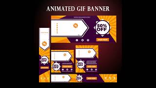 Animated Gif Banner  Motion Graphics  After Effect [upl. by Enelrihs]