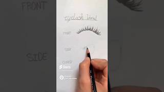 how to draw eyelashes  for beginners [upl. by Tertius263]