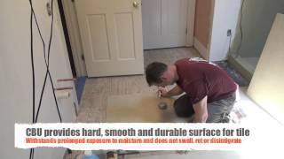 Remodeling A Bathroom Part 9 Installing Tile Underlayment [upl. by Reed]