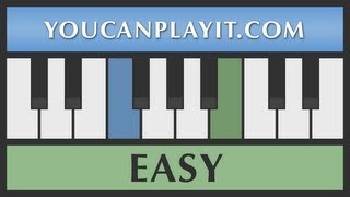 Super Mario Bros  Castle Easy Piano Tutorial [upl. by Nahtnaoj810]