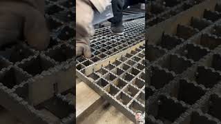 Building a Square Grid Wire Fence Satisfying Steel Fence Installation shorts welding [upl. by Michiko]