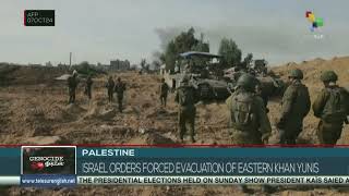 Palestine Israel orders forced evacuation of eastern Khan Yunis [upl. by Hairu]