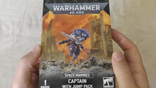 Space Marine Captain with Jump Pack  Unboxing WH40K [upl. by Trotta220]