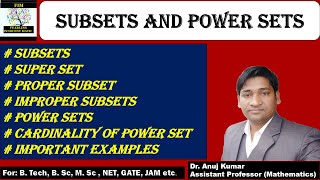 Subset  Power Set  Proper Subset  Super Set  Cardinality of Power Sets  Set Theory [upl. by Haissi18]