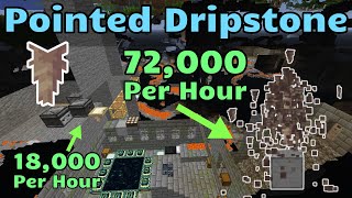 Pointed Dripstone Dupe  72000 Per Hour Java 117 Snapshots [upl. by Akinimod]