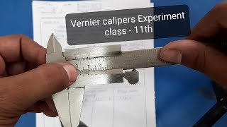 To measure diameter of sphericalcylindrical body using vernier calipers  Physics Practicals  11th [upl. by Jurgen]