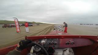 Steve Hills Record run at Pendine Sands VHRA Hot Rod Races 2021 the fastest real time at the beach [upl. by Azral]