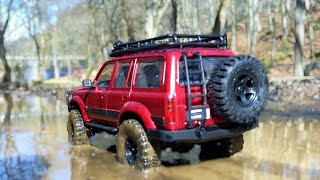 118 Rochobby KATANA MUD OFF Road  Rc Crawler Toyota Land Cruiser 80 Rc Crawler  RC Car vs Mud [upl. by Enaenaj684]