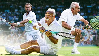 The Least Serious Tennis Match at Wimbledon 🤣 Invitation Doubles feat Mansour Bahrami [upl. by Auqinu]