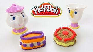 Play Doh Belle Magical Tea Party Toy Playset Disney Princess Beauty and the Beast playdough [upl. by Sarette646]