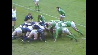 1984 Ireland vs Scotland Scrum day at Lansdowne Road [upl. by Rheingold]