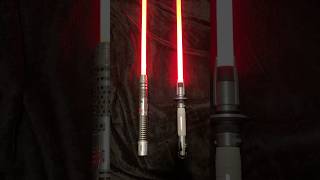 Galaxy’s Edge vs Theory Sabers Comparison starwars lightsabers galaxysedge shinhati darthmaul [upl. by Oiratnom]