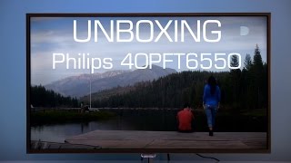 Philips 40PFT6550 Android TV unboxing and setup [upl. by Zenitram316]