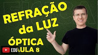 REFRAÇÃO DA LUZ E DISPERSÃO LUMINOSA  ÓPTICA  Aula 8  Prof Boaro [upl. by Cassandry]