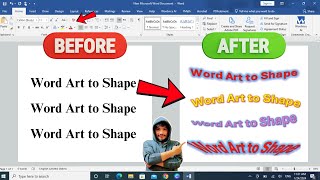 Turn TEXT into Beautiful Art and Shape in MS Word Zee infotech [upl. by Ynots557]