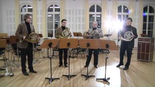 Deutsches Horn Ensemble  Friedrich Constantin Homilius  Quartett in Bdur Op 38 [upl. by Hakkeber]