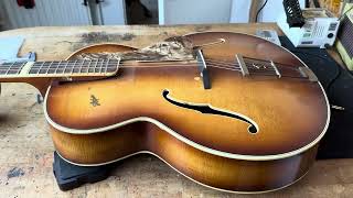 Hofner 4550 archtop guitar restoration  repair  part 1 [upl. by Cyd]