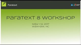 Paratext 8 Workshop  May 4  Session 1  Paratext Interface [upl. by Atinauj400]