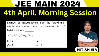 Number of molecules from the following in which the central atom is involved in sp3 hybridization is [upl. by Llerehc]