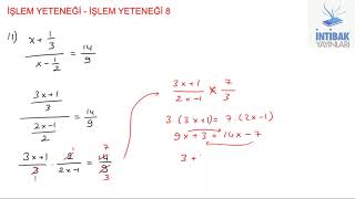 SAYFA 2728 1 ÜNİTEİŞLEM YETENEĞİ  İŞLEM YETENEĞİ 8 [upl. by Pate]