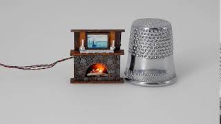 1144 Scale dollhouse miniature fireplace size reference [upl. by Airtap]