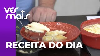 Conchiglione de damasco e queijo brie com requeijão [upl. by Soiritos]