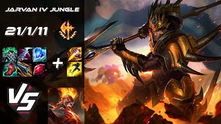 JUNGLE Jarvan IV vs Brand  EU Challenger Patch 1415 [upl. by Zorana]