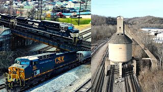 Kenova WV Where the former CampO CSX and Norfolk Southern Meet [upl. by Yelwah110]