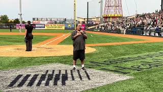 Larry Oliveri Sings “God Bless America” at Brooklyn Cyclones Game [upl. by Adleremse]