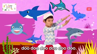 Baby shark doo doo oo  Daddy shark  Mommy shark  Grandpa shark  Grandma shark doo doo doo [upl. by Hathaway]