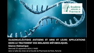 Oligonucléotides antisens et ARNi et leurs applications dans le traitement des maladies métaboliques [upl. by Vijnas28]