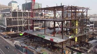 Moscone Center Construction  Metreon City View South of Market San Francisco California [upl. by Bores]