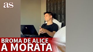 La broma de ALICE CAMPELLO a MORATA que le sentó fatal al futbolista  Diario AS [upl. by Bowerman]