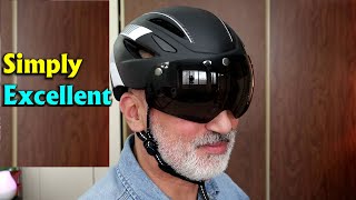 Eastinear Bike helmet with magnetic goggles and rear light [upl. by Neitsabes]