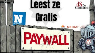 Mediahuis heeft geen Betaalmuur emailnator [upl. by Abbate590]