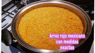 Como hacer arroz rojo 🍚🍚😋 con medidas exactas ami estilo Martucha F [upl. by Ittocs]