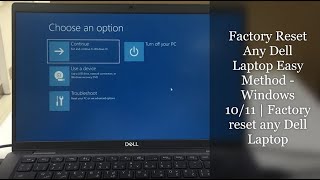 Factory Reset Any Dell Laptop Easy Method  Windows 1011  Factory reset Dell Laptop stepbystep [upl. by Allit]