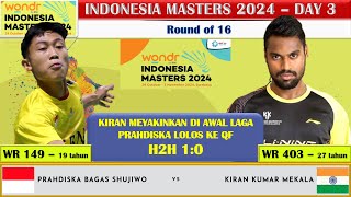 PRAHDISKA B SHUJIWO INA VS KIRAN K MEKALA IND  BNI INDONESIA MASTERS 2024 DAY 3 [upl. by Riocard]