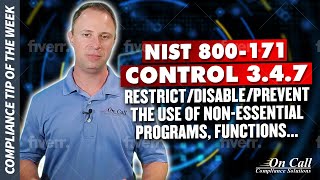 NIST 800171 Control 347 Restrictdisableprevent the use of nonessential programs functions [upl. by Fadden]