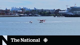 Two injured after float plane crashes into boat in Vancouver [upl. by Kcirddot525]